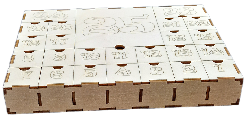 Calendario dell'Avvento in legno - ver. Scatola numerata - Image 5