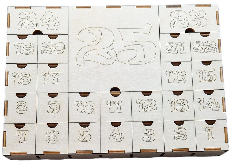 Calendario dell'Avvento in legno - ver. Scatola numerata - Image 4