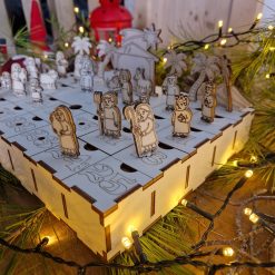 Calendario dell'Avvento in legno - Ver. con Presepe