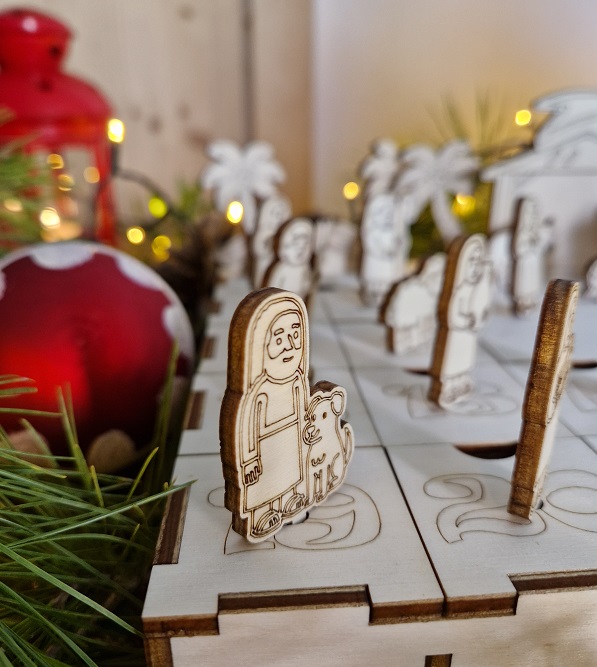 Calendario dell'Avvento in legno - Ver. con Presepe - Image 11