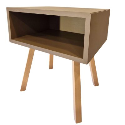 Comodino TORTORA  Gambe in Betulla – senza cassetto